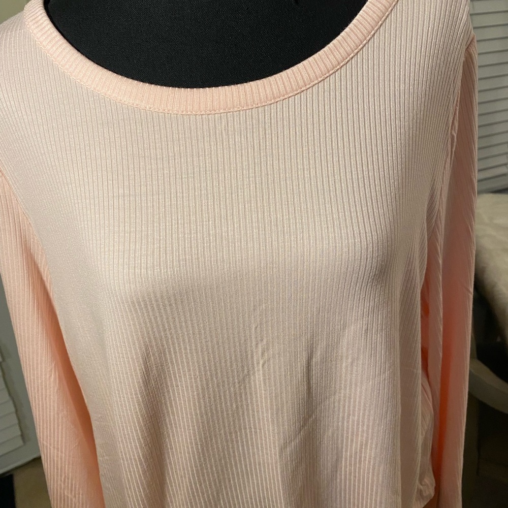 Long Sleeve Ribbed Lounge Top - Picture 3 of 6